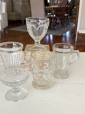 Set of (5) Vintage Small Mugs/Sherbet Cups/Tumblers